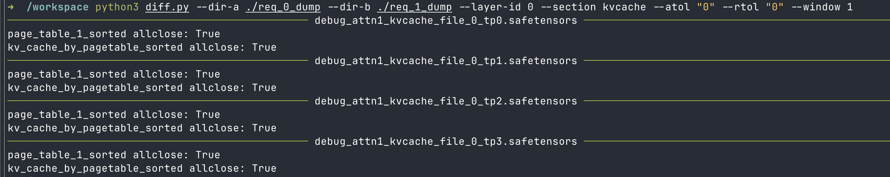 kvcache 排序后严格相等